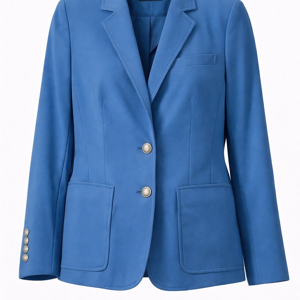 Womens Tailored Blue Blazer Jacket